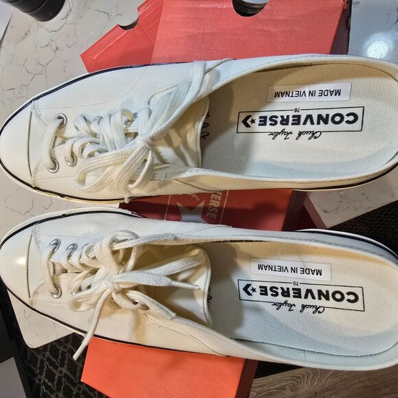 Converse Chuck 70 Mule Beige White Men Unisex Slip On Mule Shoes 172592C SZ 10.5 - Picture 7 of 13